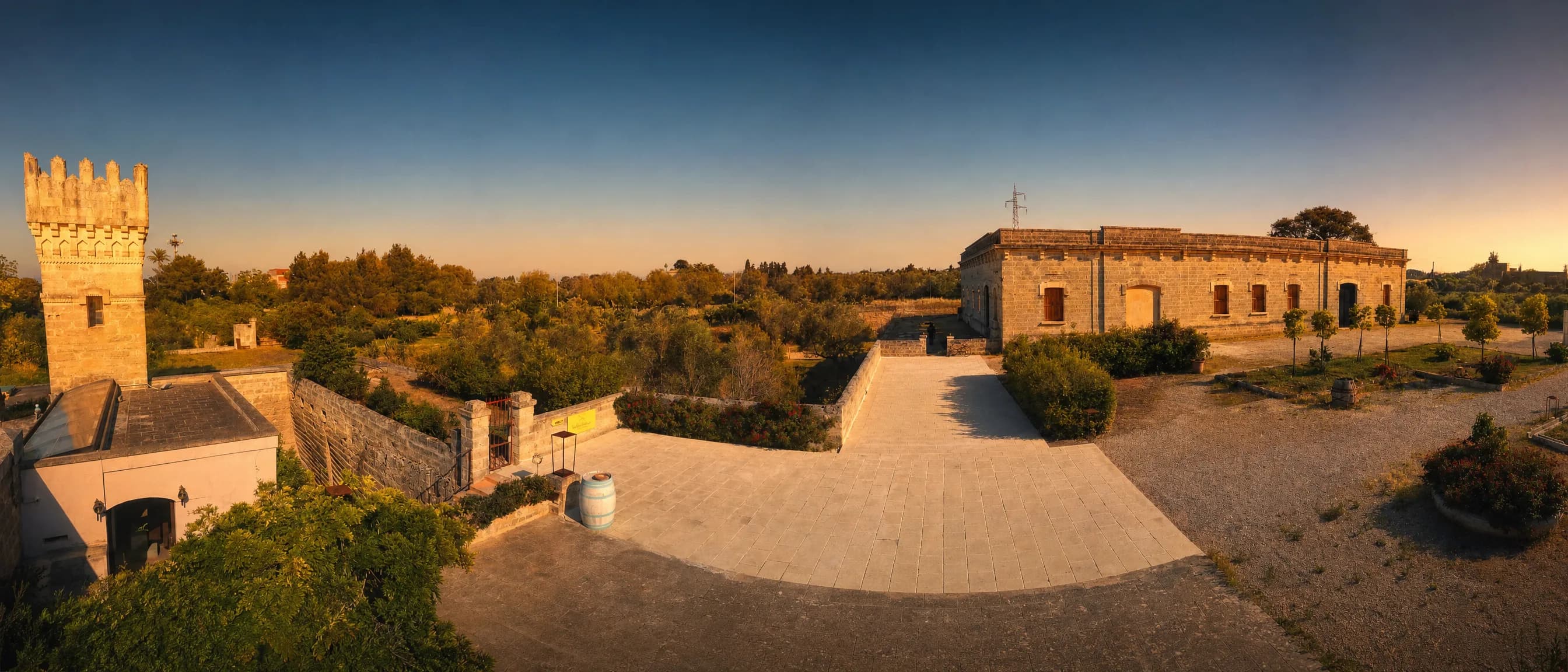 Il palmento del Malcandrino al tramonto